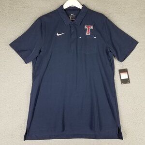 NEW Nike Texas Tech Polo Shirt Adult Large Blue Performance University Dr-Fit